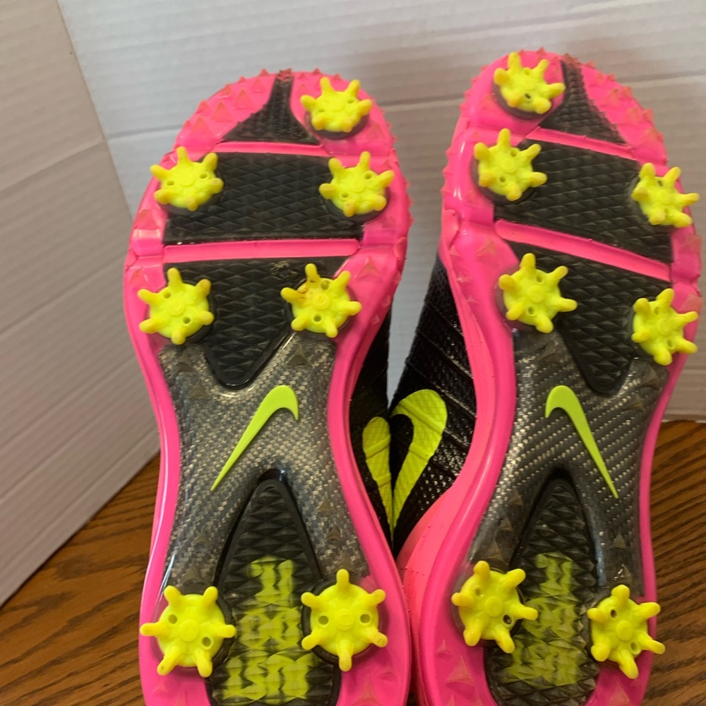 Nike Golf Pink& Black and Highlighter Yellow Shoes Woman’s Size 8. Comfort Cute - Picture 12 of 13